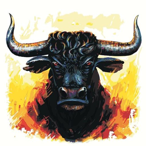 The Bull paint by numbers