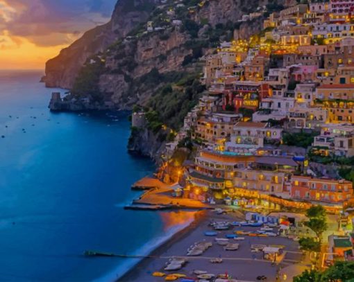 Positano Amalfi Coast Italy Paint by numbers