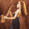 Saxophone Woman Paint by numbers