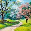 Herry Blossoms Road paint by numbers