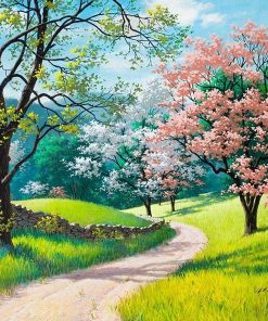 Herry Blossoms Road paint by numbers