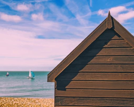 Summer Beach Hut Paint by numbers