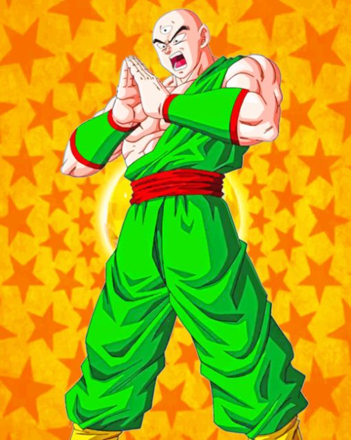 Tien Shinhan Dragon Ball Paint by numbers