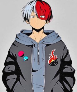 Todoroki My Hero Academia Paint by numbers