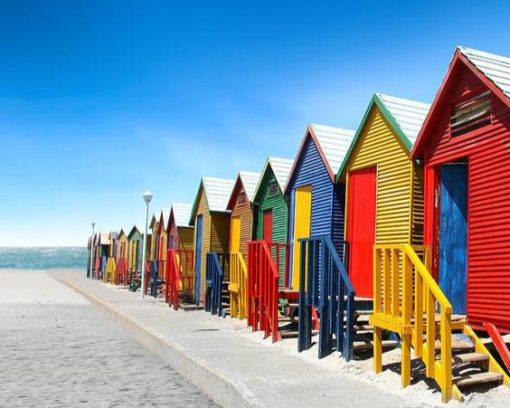 Colorful Cape Town Beach