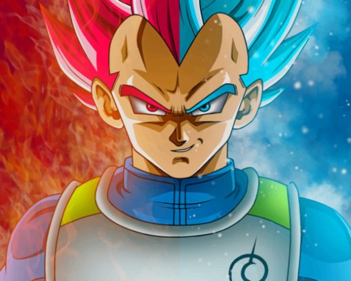 Vegeta Dragon Ball paint by numbers