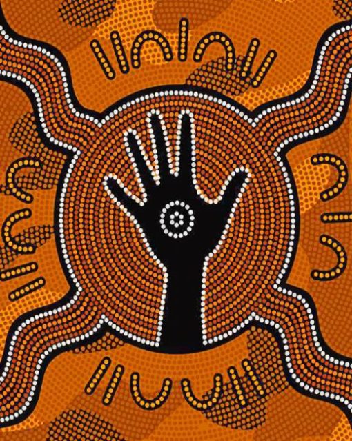 Aboriginal Art HandAboriginal Art Hand Paint by numbers