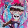 Abstract Gorilla Paint by numbers