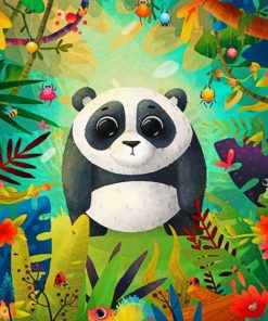 Adorable Panda Paint by numbers