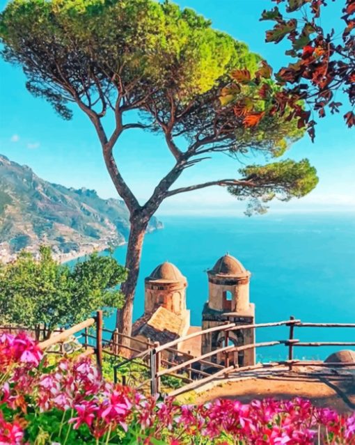 Aesthetic Amalfi Coast paint by numbers