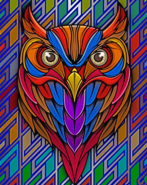 Colorful Owl paint by numbes