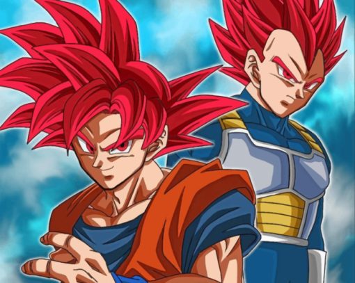 Goku And Vegeta Paint by numbers