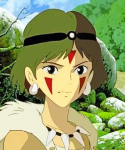 Aesthetic Princess Mononoke paint by numbers