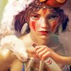 Aesthetic Princess Mononoke paint by numbers