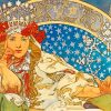 Aesthetic Queen By Alphonse Mucha Paint by numbers