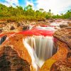 Aesthetic Waterfall In Colombia Paint by numbers