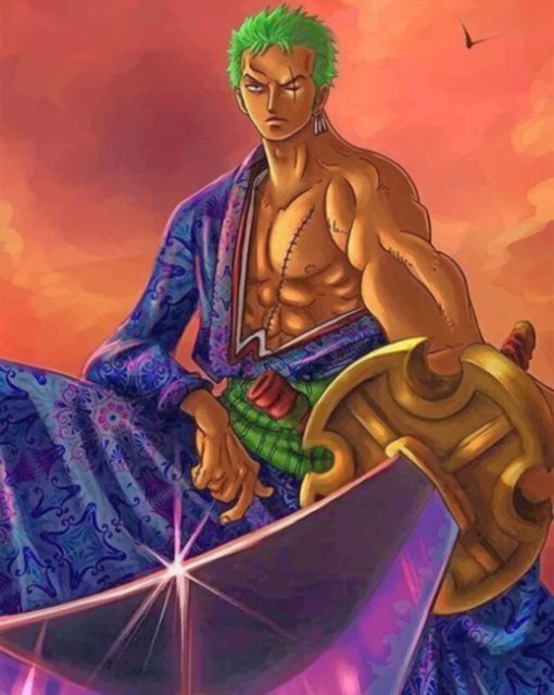 Aesthetic Zoro paint by numbers