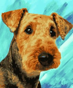 Airedale Terrier Dog paint by numbers