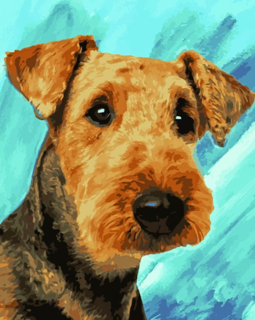 Airedale Terrier Dog paint by numbers