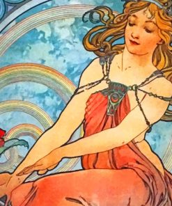 Alphonse Mucha Art paint by numbers