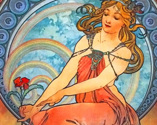 Alphonse Mucha Art paint by numbers