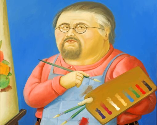 Botero Self Portrait Paint by numbers