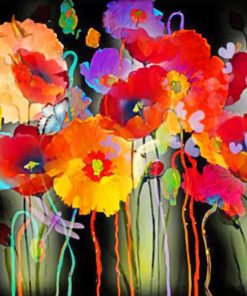 Artistic Poppies Paint by numbers