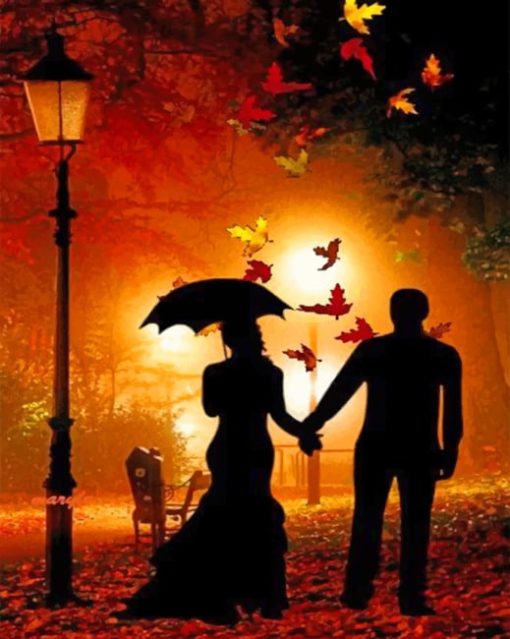 Autumn Couple paint by numbers