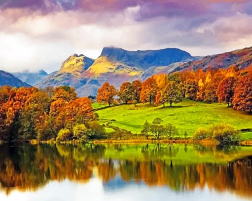 Autumn Lake District paint by numbers