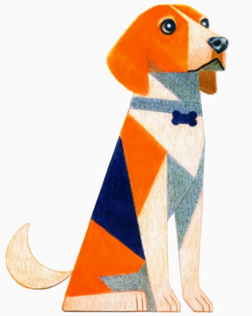 Beagle Dog Illustration Paint by numbers