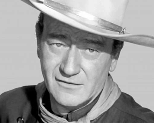 Monochrome John Wayne Paint by numbers