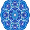 Blue Mandala Paint by numbers