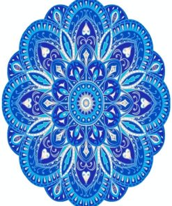 Blue Mandala Paint by numbers