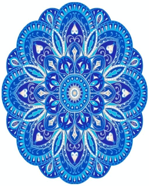 Blue Mandala Paint by numbers