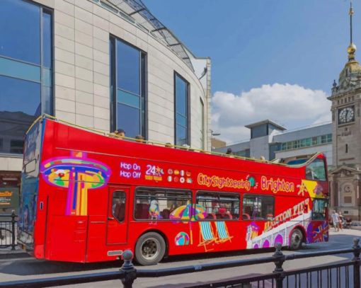 Brighton’s City Red Bus paint by numbers