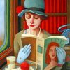 Classy Woman Reading Magazine Paint by n