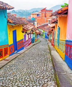 Colombia Traditional Houses Paint by numbers