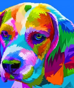 Colorful Beagle paint by numbers