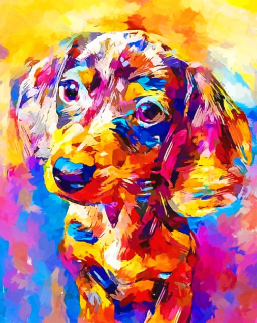 Colorful Dog Paint by numbers