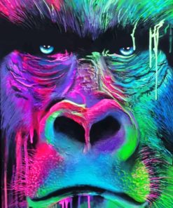 Colorful Gorilla Paint by numbers