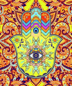 Colorful Hamsa Paint by numbers