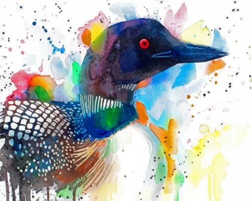 Colorful Loon paint by numbers