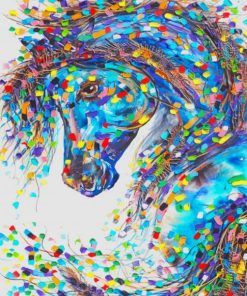 Colorful Painting Horse Paint by numbers