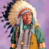 Colorize Native American Indian Chief Paint by numbers