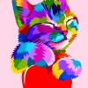 Colorful Cat Paint by numbers