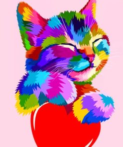 Colorful Cat Paint by numbers