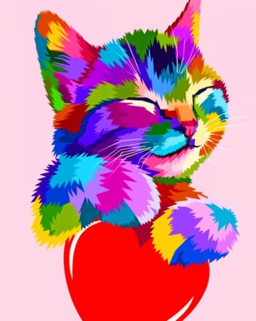 Colorful Cat Paint by numbers