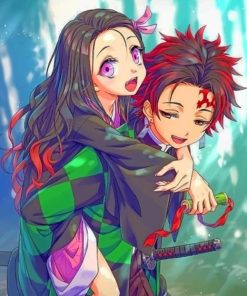 Cute Demon Slayer Anime paint by numbers