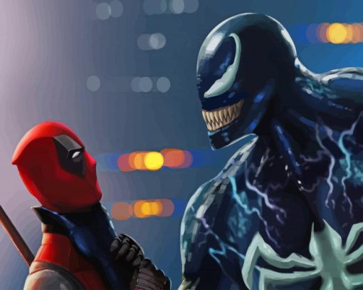 Deadpool And Venom paint by numbers