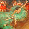 Degas Dancers Backstage Green Ballerinas Paint by numbers